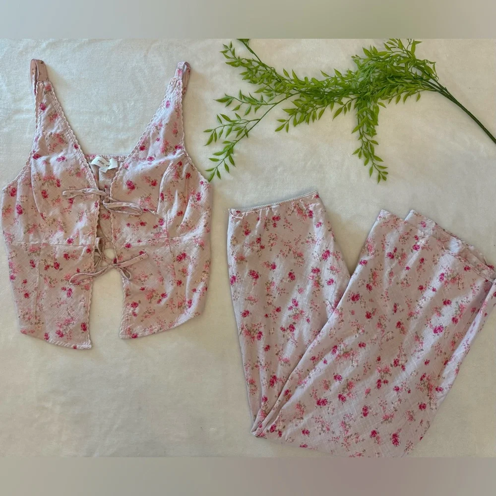 Pink Rose | Floral Matching Skirt Set